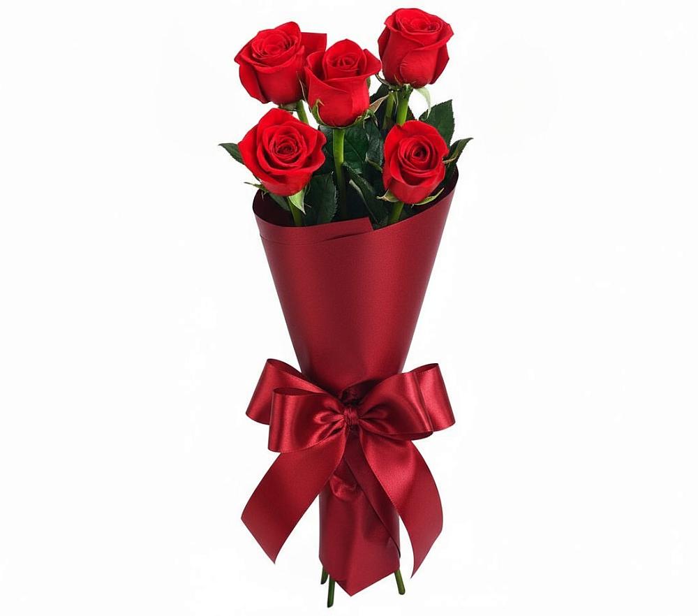 Букет 5 Красных роз Эдлесс Лав в Жирновске