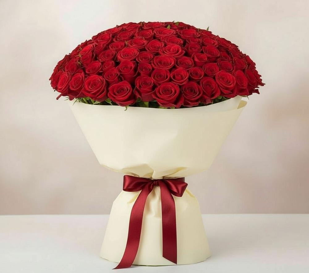 Букет 101 Красная роза Милано в Жирновске