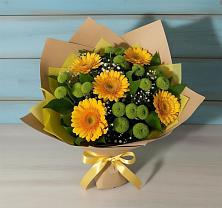 Букет цветов из:  Герберы и Хризантемы #REPLACE_PRED# Жирновске