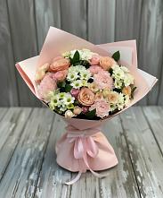 Букет цветов из:  Гвоздики, Розы и Хризантемы в Жирновске
