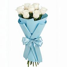 Букет 7 белых роз Проуд в Жирновске