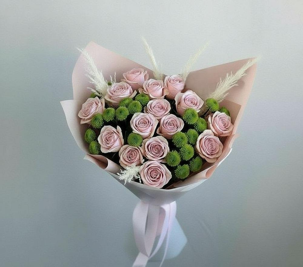 Букет цветов из: Розы и Хризантемы в Жирновске