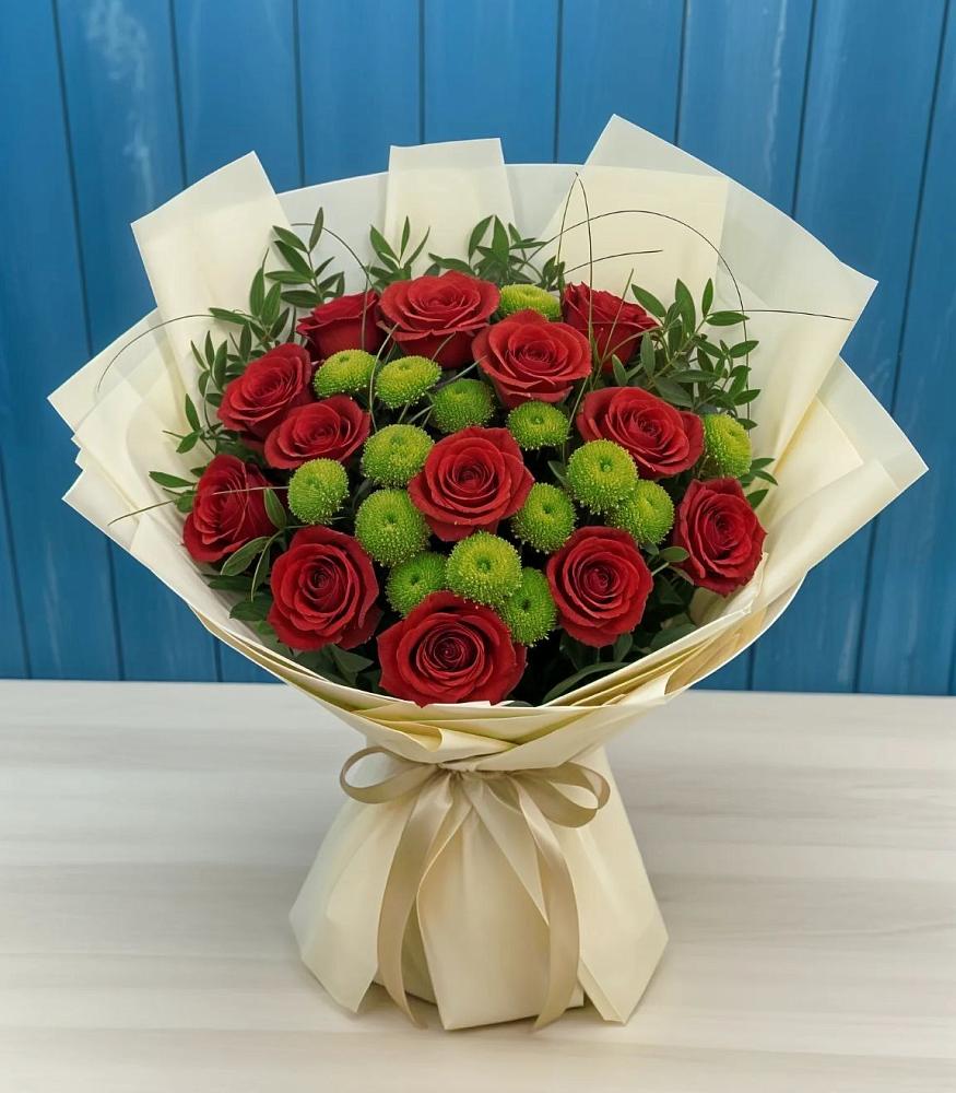 Букет цветов из: Розы и Хризантемы в Жирновске