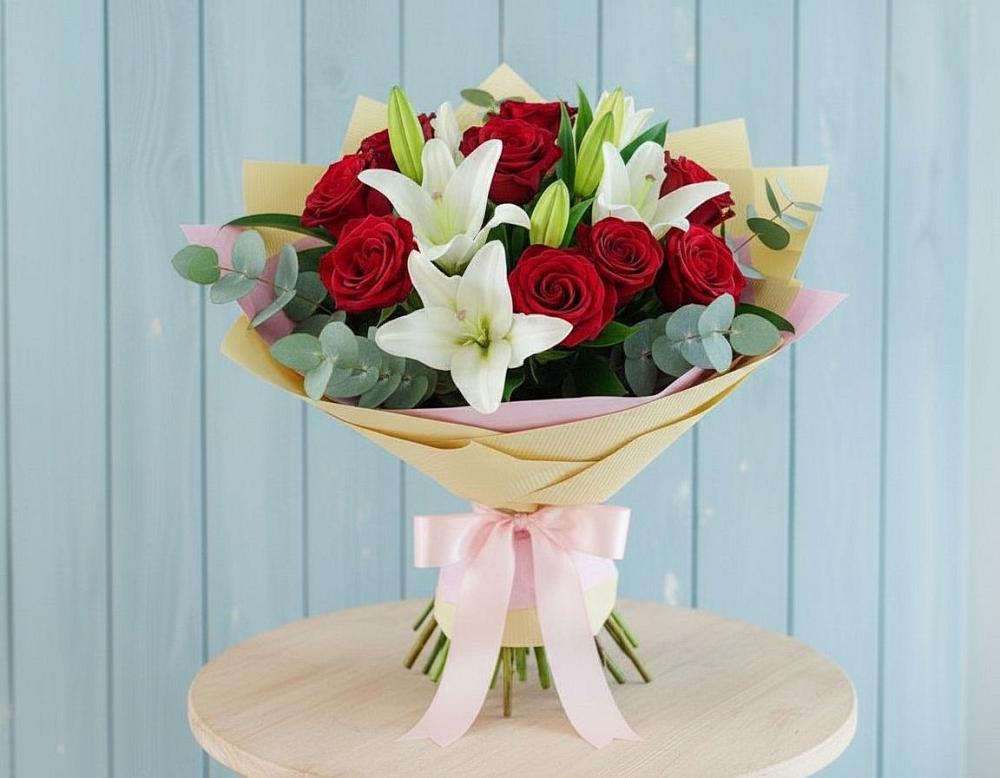 Букет цветов из: Лилии и Розы в Жирновске